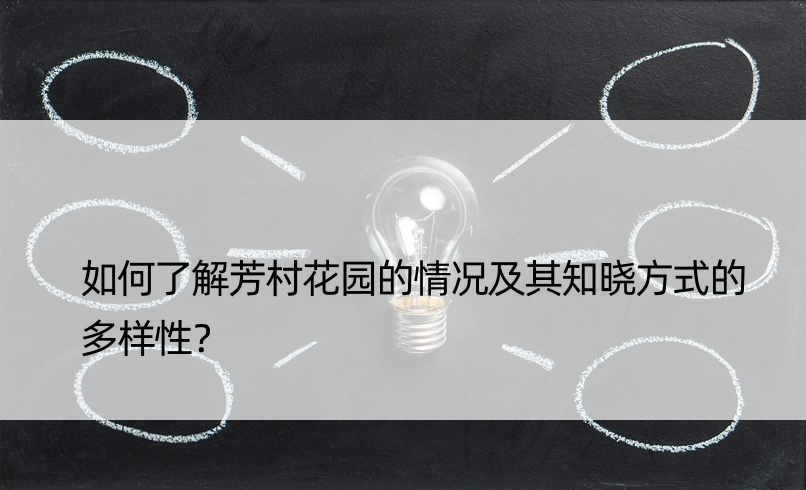 如何了解芳村花园的情况及其知晓方式的多样性？