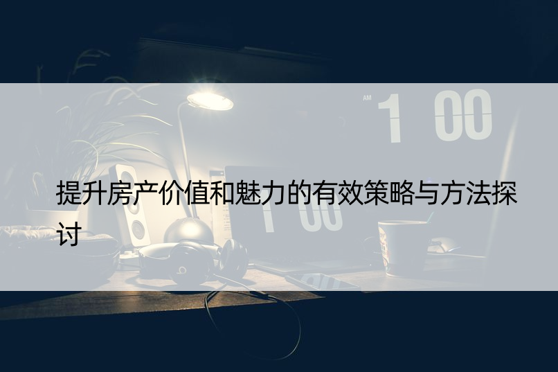 提升房产价值和魅力的有效策略与方法探讨