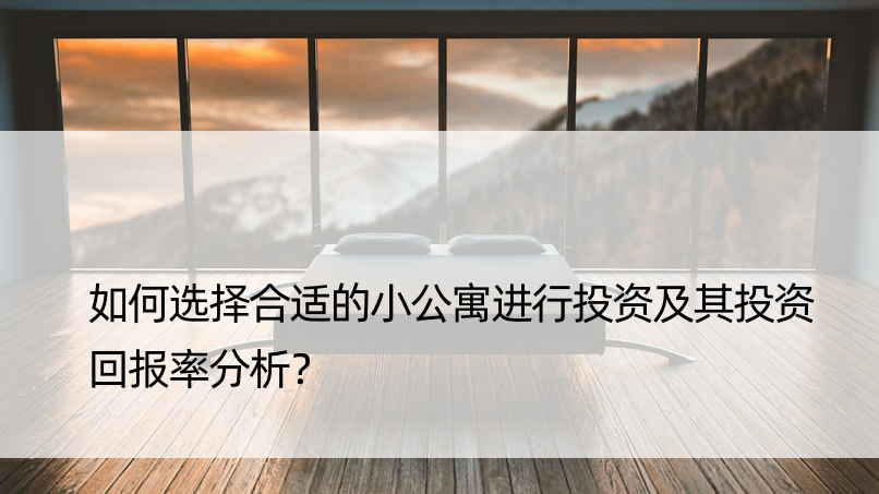 如何选择合适的小公寓进行投资及其投资回报率分析？