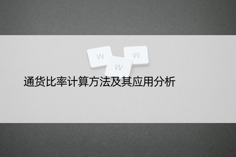 通货比率计算方法及其应用分析