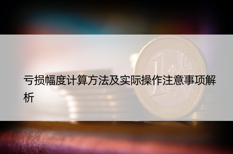 亏损幅度计算方法及实际操作注意事项解析