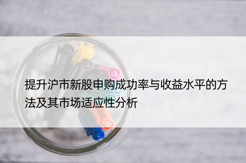 提升沪市新股申购成功率与收益水平的方法及其市场适应性分析