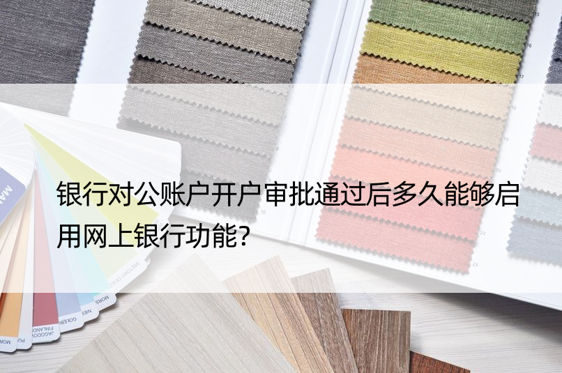 银行对公账户开户审批通过后多久能够启用网上银行功能？