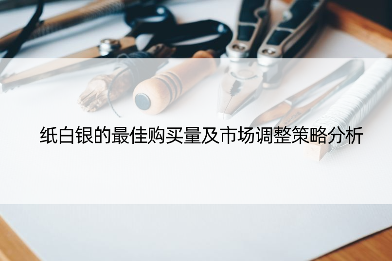 纸白银的更佳购买量及市场调整策略分析