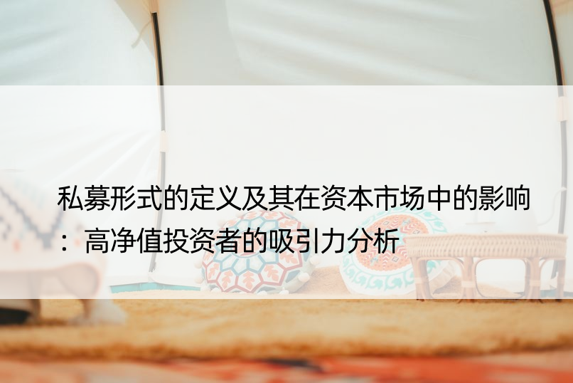 私募形式的定义及其在资本市场中的影响：高净值投资者的吸引力分析