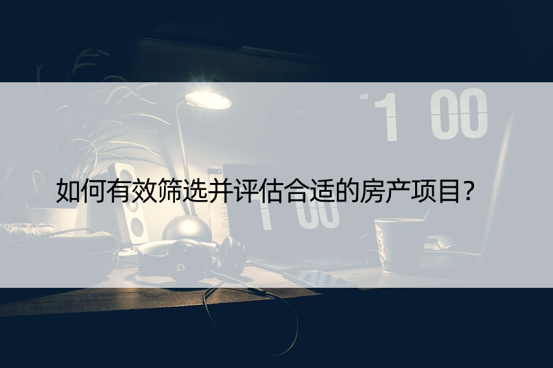 如何有效筛选并评估合适的房产项目？