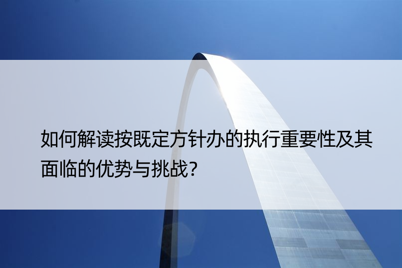 如何解读按既定方针办的执行重要性及其面临的优势与挑战？