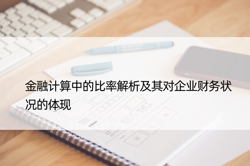 金融计算中的比率解析及其对企业财务状况的体现