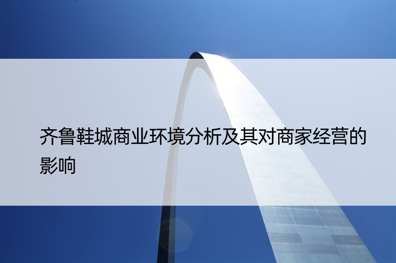 齐鲁鞋城商业环境分析及其对商家经营的影响