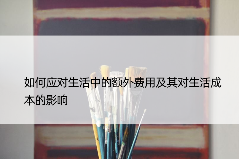 如何应对生活中的额外费用及其对生活成本的影响