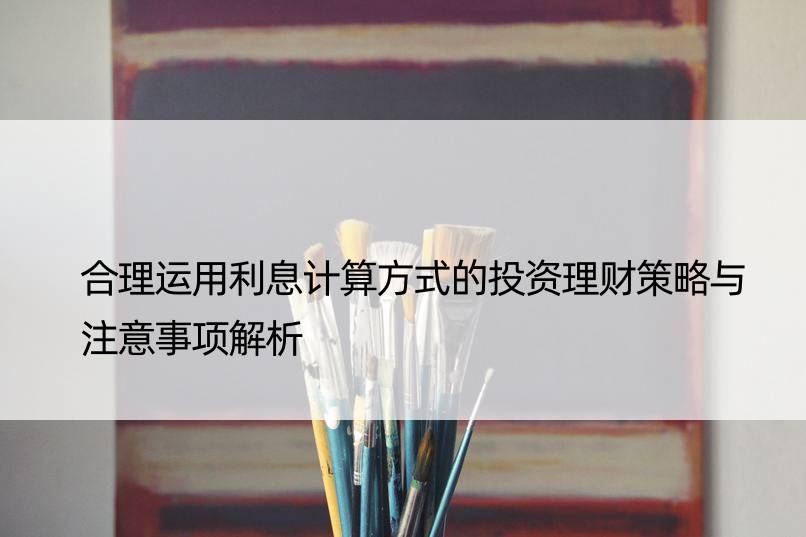 合理运用利息计算方式的投资理财策略与注意事项解析