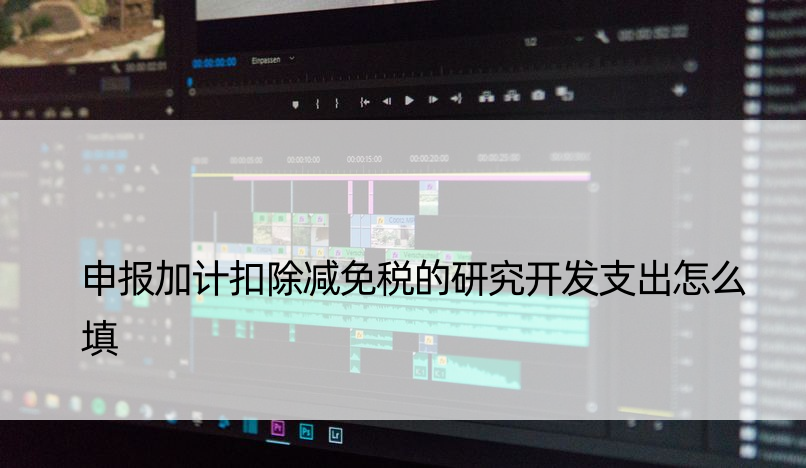 申报加计扣除减免税的研究开发支出怎么填