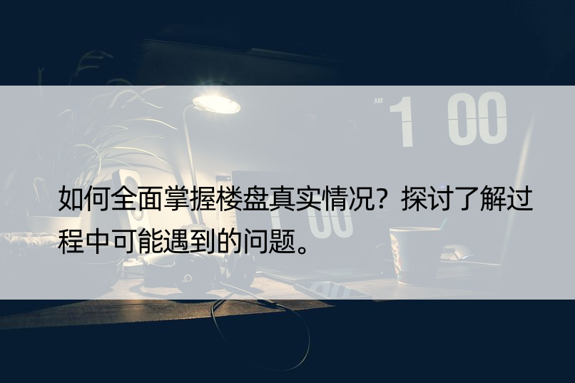 如何全面掌握楼盘真实情况？探讨了解过程中可能遇到的问题。