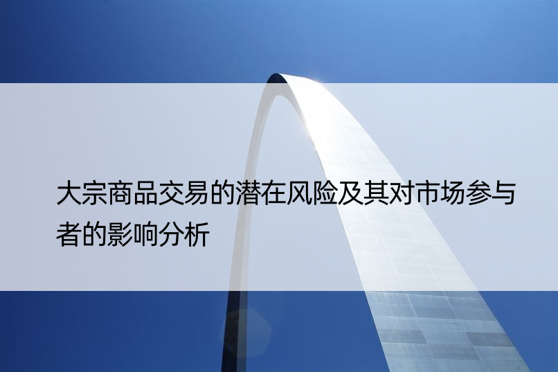 大宗商品交易的潜在风险及其对市场参与者的影响分析