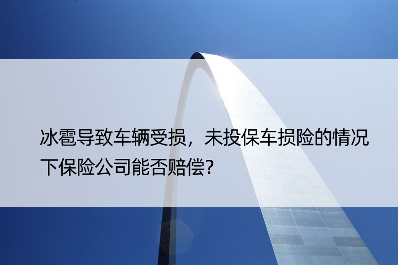 冰雹导致车辆受损，未投保车损险的情况下保险公司能否赔偿？