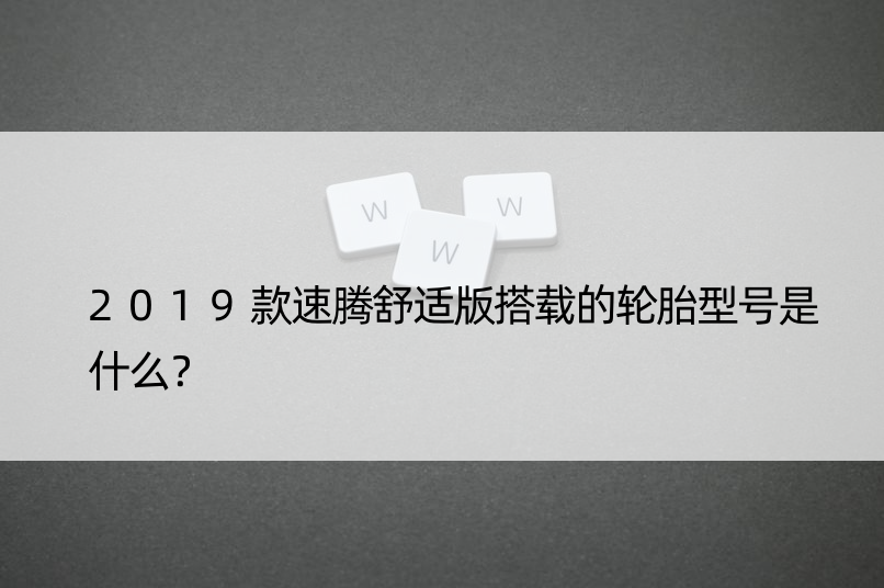 2019款速腾舒适版搭载的轮胎型号是什么？