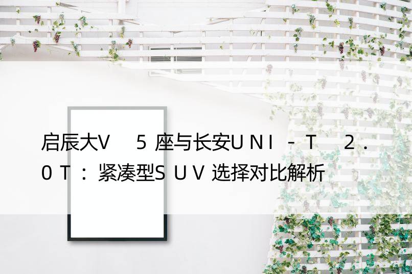 启辰大V 5座与长安UNI-T 2.0T：紧凑型SUV选择对比解析