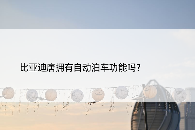 比亚迪唐拥有自动泊车功能吗？