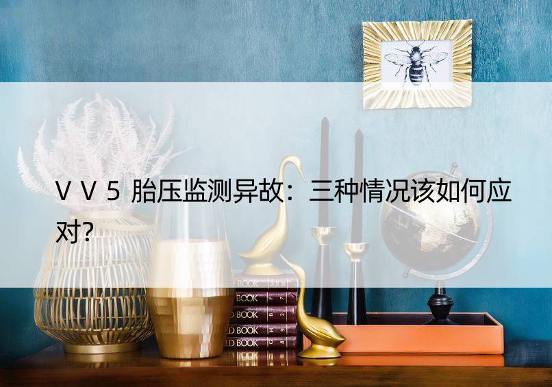 VV5胎压监测异故：三种情况该如何应对？