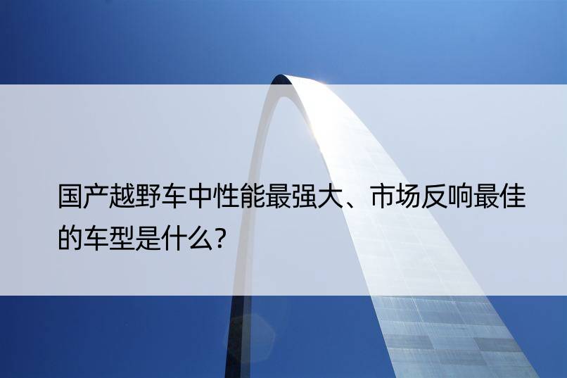 国产越野车中性能最强大、市场反响更佳的车型是什么？