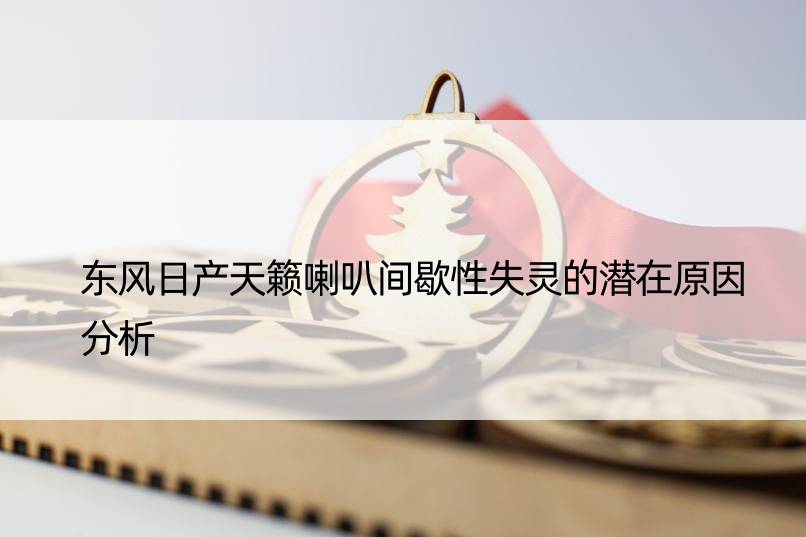 东风日产天籁喇叭间歇性失灵的潜在原因分析