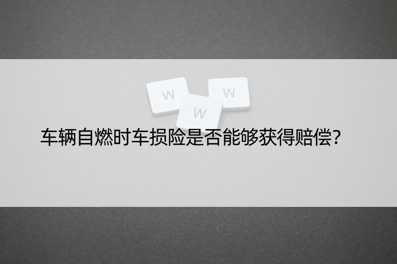 车辆自燃时车损险是否能够获得赔偿？