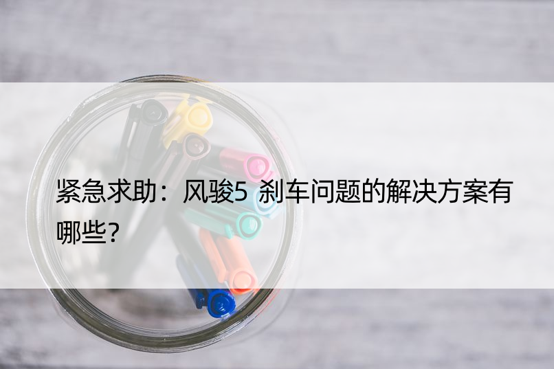 紧急求助：风骏5刹车问题的解决方案有哪些？