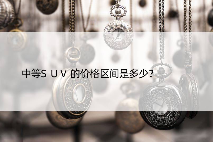 中等SUV的价格区间是多少？