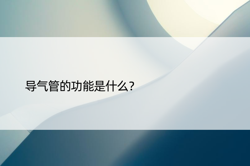 导气管的功能是什么？