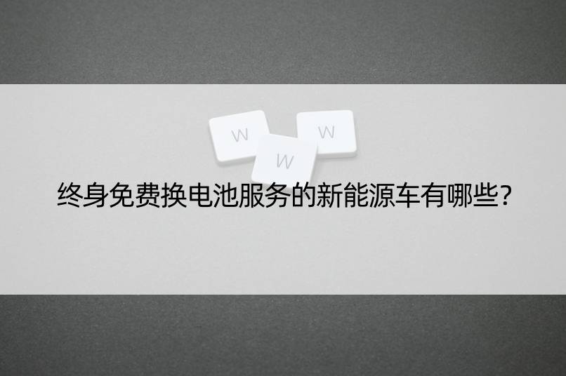 终身免费换电池服务的新能源车有哪些？