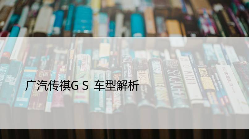 广汽传祺GS车型解析