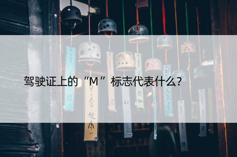 驾驶证上的“M”标志代表什么？